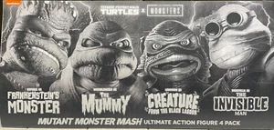 Teenage Mutant Ninja Turtles TMNT x Universal Monsters Black & White 4pack Neca - Bild 1 von 6