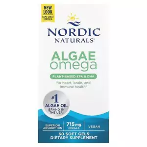 Nordic Naturals, Algae Omega, 715 mg, 60 Soft Gels (357.5 mg per Soft Gel) - Bild 1 von 2