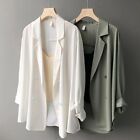 Elegant Full Sleeve Blazers Women's Thin Office Jackets Business Coats