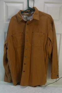 LL Bean Mens Flannel Lined Button Shirt Jacket Size XL/reg Chore Hike - Picture 1 of 3