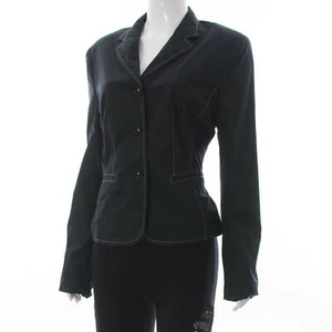 Marc O'Polo Women's Casual Three Button Short Blazer Stitch Detail Black Size 42 - Picture 1 of 6
