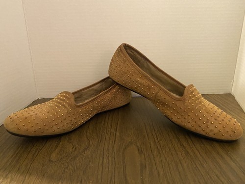 Ugg Flats Alloway taglia 7 tomaia borchie in pelle foderata in pelle di pecora 1004401 marrone