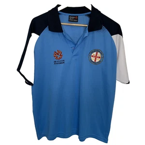 Melbourne City Polo Hombre Medio Azul A-league Fútbol Manga Corta - Imagen 1 de 4