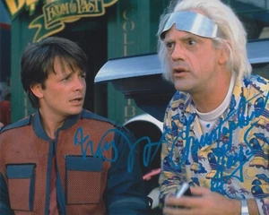 Autógrafo firmado por Michael J Fox & Christopher Lloyd Back to the Future BAS #fenix - Imagen 1 de 1