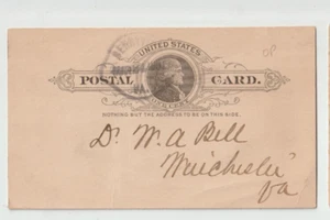 1891 GPC cd irregolari BERRYVILLE VA (Clarke) copertina (f246) - Foto 1 di 2