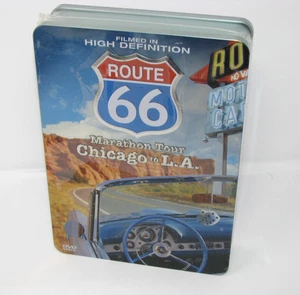 Route 66: The Marathon Tour Chicago To L.A.(5-Disc DVD Tin Box Map & Postcards) - Picture 1 of 2