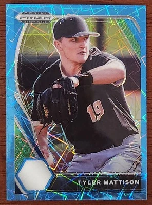 2021 Prizm Draft Picks #PDP104 Tyler Mattison Blue Velocity - Image 1 of 2