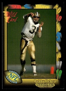1991 Wild Card Bobby Hebert New Orleans Saints #137 - Picture 1 of 2