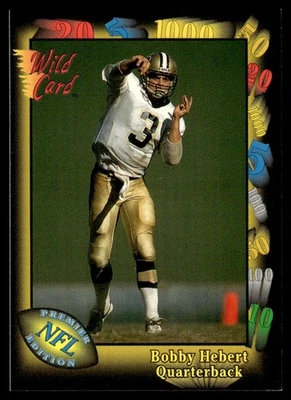 1991 Wild Card Bobby Hebert New Orleans Saints #137 - Image 1 of 2