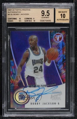 2001-02 Topps Pristine Auto Bobby Jackson #A-BJ BGS 9,5 gema como nuevo automático Foto 1 de 2
