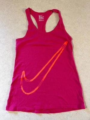 Camiseta sin mangas Nike XS rosa con espalda Swoosh Racer naranja Foto 1 de 4