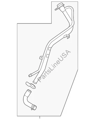 Cuello de tubo de llenado genuino Land Rover LR104307 Foto 1 de 2