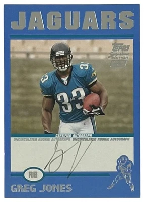 2004 Topps Signature Blue #81 Greg Jones RC Jacksonville Jaguars Auto /50 - Image 1 of 2