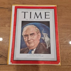 1945 APRIL 30 TIME MAGAZINE - ARTHUR H. VANDENBERG - T 965 - Picture 1 of 2