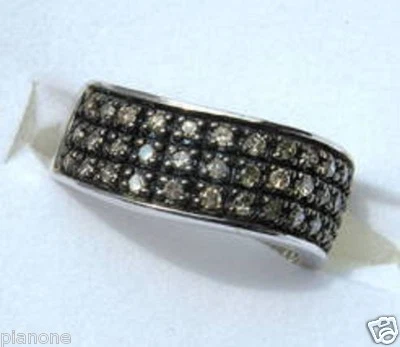 .50 CT Champagne Fancy Color Diamond Wave Cocktail Ring Sterling Silver I2 Round - Image 1 of 4