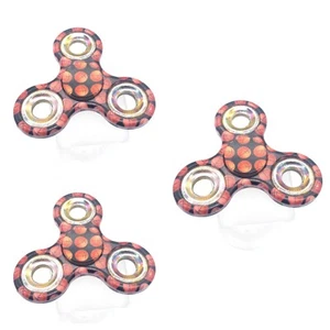 kids gadget Fidget Spinner toy Stress Reliever with Basketball Print pack of 3 - Picture 1 of 8