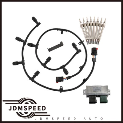 New Harness & 8x Glow Plug Kit + GPCM For Ford 2004.5-2010 6.0L Powerstroke - Image 1 of 4