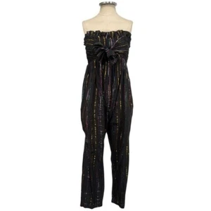 Apiece Apart Womens Strapless Tie Front Striped Zaza Gipsea Jumpsuit 4 - Picture 1 of 11