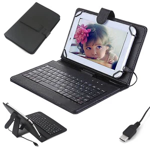For Alcatel Joy Tab 2 8" 2020 Leather Stand Case With Type C Wired Keyboard US - Picture 1 of 19
