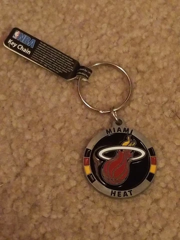 NBA Miami Heat NWT Pewter Keychain Free Shipping Cover