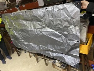 2-3’x6’ Reversible Silver Black Heavy Duty Tarpaulin with Eyelets Waterproof - Picture 1 of 2