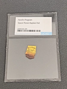 NASA APOLLO PROGRAM SPACE FLOWN KAPTON FOIL - CERTIFIED BY CAG / NGC - Bild 1 von 8