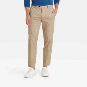 2 pares de pantalones ajustados con lengüeta extendida para hombre - Goodfellow & Co caqui 34x32 - Imagen 1 de 3