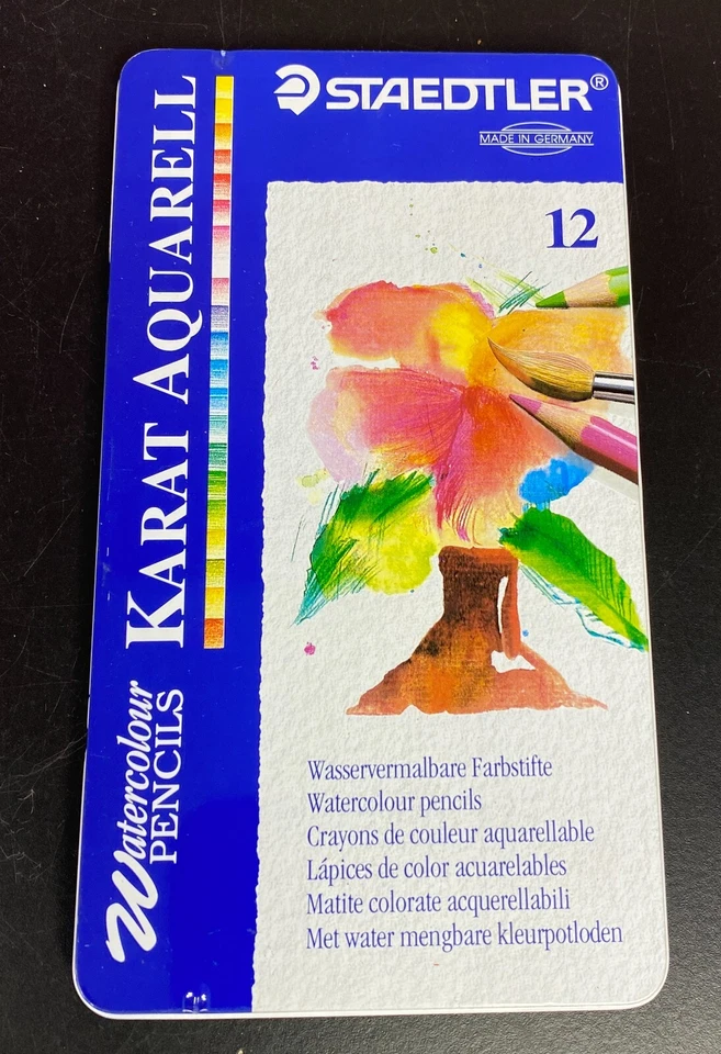 Staedtler Watercolor Pencils #124 Karat Aquarell Germany 12 in set Vintage - Image 1 of 4