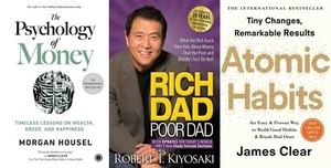 Combo Set of 3 Books ( Psychology of Money+ Rich Dad Poor Dad+ Atomic Habits) PB - Picture 1 of 6