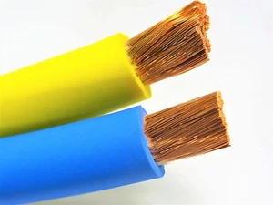 10' FT 2 AWG GAUGE EPDM HD WELDING CABLE 5' BLUE 5' YELLOW USA NEW - Picture 1 of 1