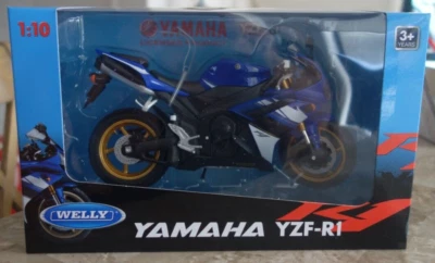 Welly YAMAHA YZF-R1 1:10 Diecast Model Blue - Image 1 of 4