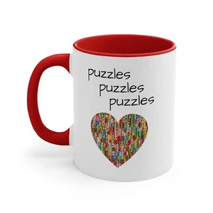 Puzzles Puzzles Puzzles Accent Coffee / Tea Mug, 11oz - Picture 1 of 17