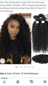 Etino Virgin Human Hair-Unprocessed (Deep). AK1 - Picture 1 of 2