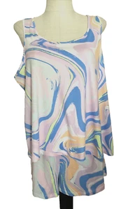 JOYSPUN SLEEPWEAR Swirl Print PJ SHORTY SET Sz L * - Picture 1 of 9