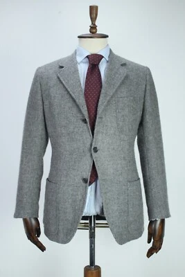 Chaqueta Blazer Abrigo Deportivo Sólido ETRO MILANO Gris LANA TWEED 50IT 40US/UK Foto 1 de 4