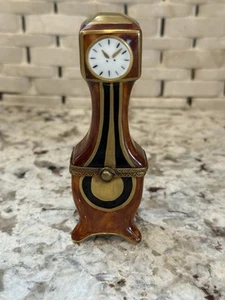 Limoges Ceramic Grandfather Clock - Marque Deposee - Picture 1 of 3