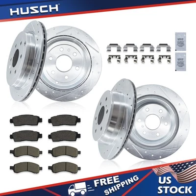 Front Rear Disc Rotors Brake Pads Kit for BUICK ENCLAVE/CHEVROLET/GMC/SATURN - Imagem 1 de 4