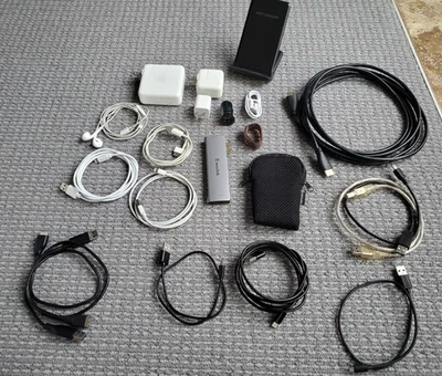 APPLE PLUG AURICULARES CARGADOR INALÁMBRICO HUB CABLE USB LOTE MUCHOS TIPOS HDMI!!! Foto 1 de 4