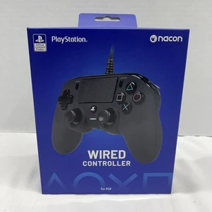 Nacon Wired Controller for PlayStation 4 PS4 and PC Black NEW SEALED - Picture 1 of 3