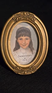 Vintage American Girl Gold Frame Portrait Of Samantha - Picture 1 of 6