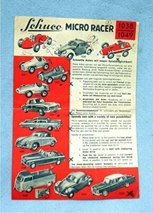 Schuco Micro Racer Ad Sheet *3/18* - Picture 1 of 2