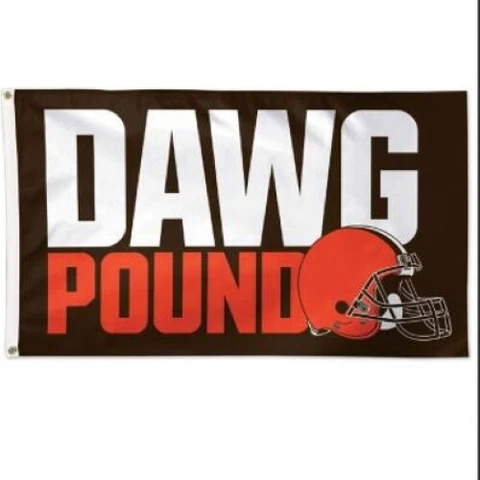 Dawg Pound Cleveland Browns 3X5 Flag Man Cave Dawg Pound Cover