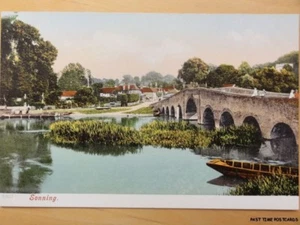 c1916 (Mint) - Sonning near Reading - showing river scene and bridge - Picture 1 of 1