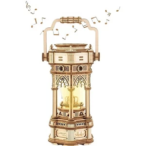 ROKR LED Linterna Victoriana Caja de Música 3D Rompecabezas de Madera DIY Kit Regalo para Niño - Imagen 1 de 10