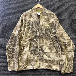 🔥Real Tree Fleece Jacket Men's 2XL Brown Camo Hunting Full Zip Thermal Outdoors - Picture 1 of 19