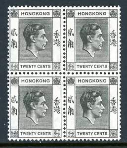 China 1946 Hong Kong 20¢ Black KGVI Scott 147 MNH O216 - Picture 1 of 6
