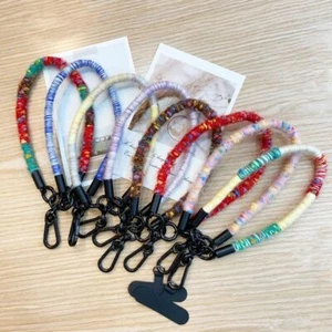 Handwoven Mobile Phone Lanyard Plush Phone Wrist Straps Anti-lost Rope - Photo 1 sur 19