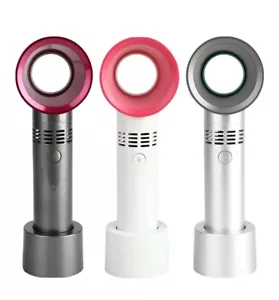 Bladeless Portable Mini Fan 2000mah Eyelash Fan USB charging Rechargeable Handy - Picture 1 of 9