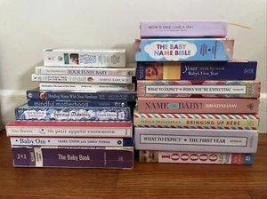 Lot Of 18 Baby Newborn Expecting Mother Books Holistic Hard & Soft Cover - Picture 1 of 1