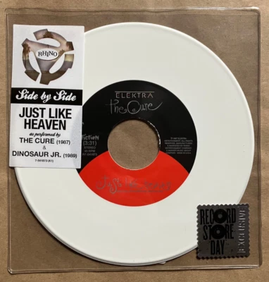 THE CURE / DINOSAUR JR. Just Like Heaven 7” White Vinyl RSD 2014 J Mascis NEW - Image 1 of 4
